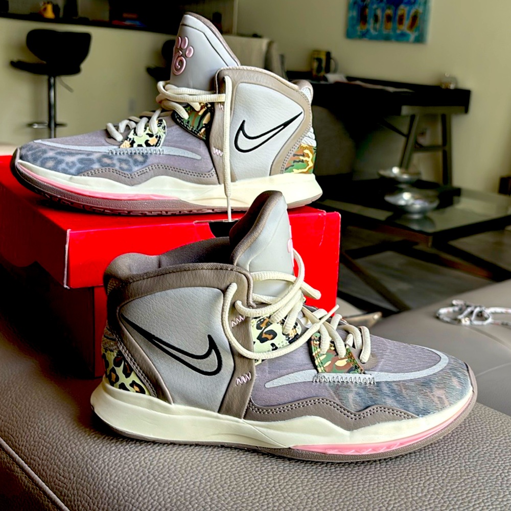 Nike Gray and Leopard Print Sneakers